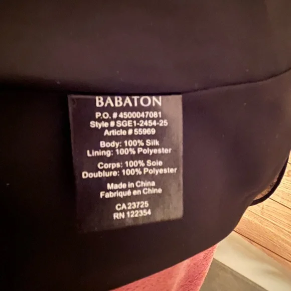 Black babaton silk camisole. Size small. - Picture 4 of 4